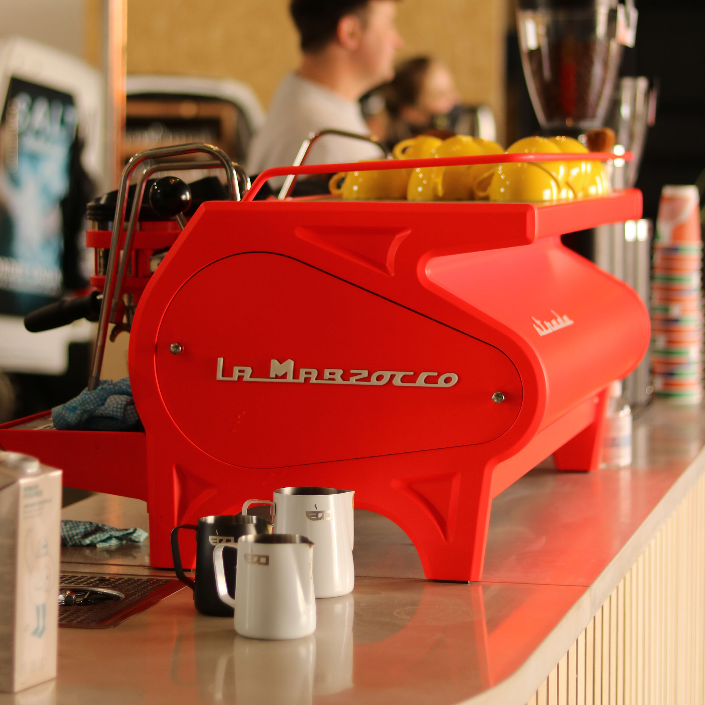 Red La Marzocco Strada Espresso Machine