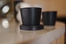 Load image into Gallery viewer, Ritual 6.6oz Black Beaker + Saucer by Dor &amp; Tan