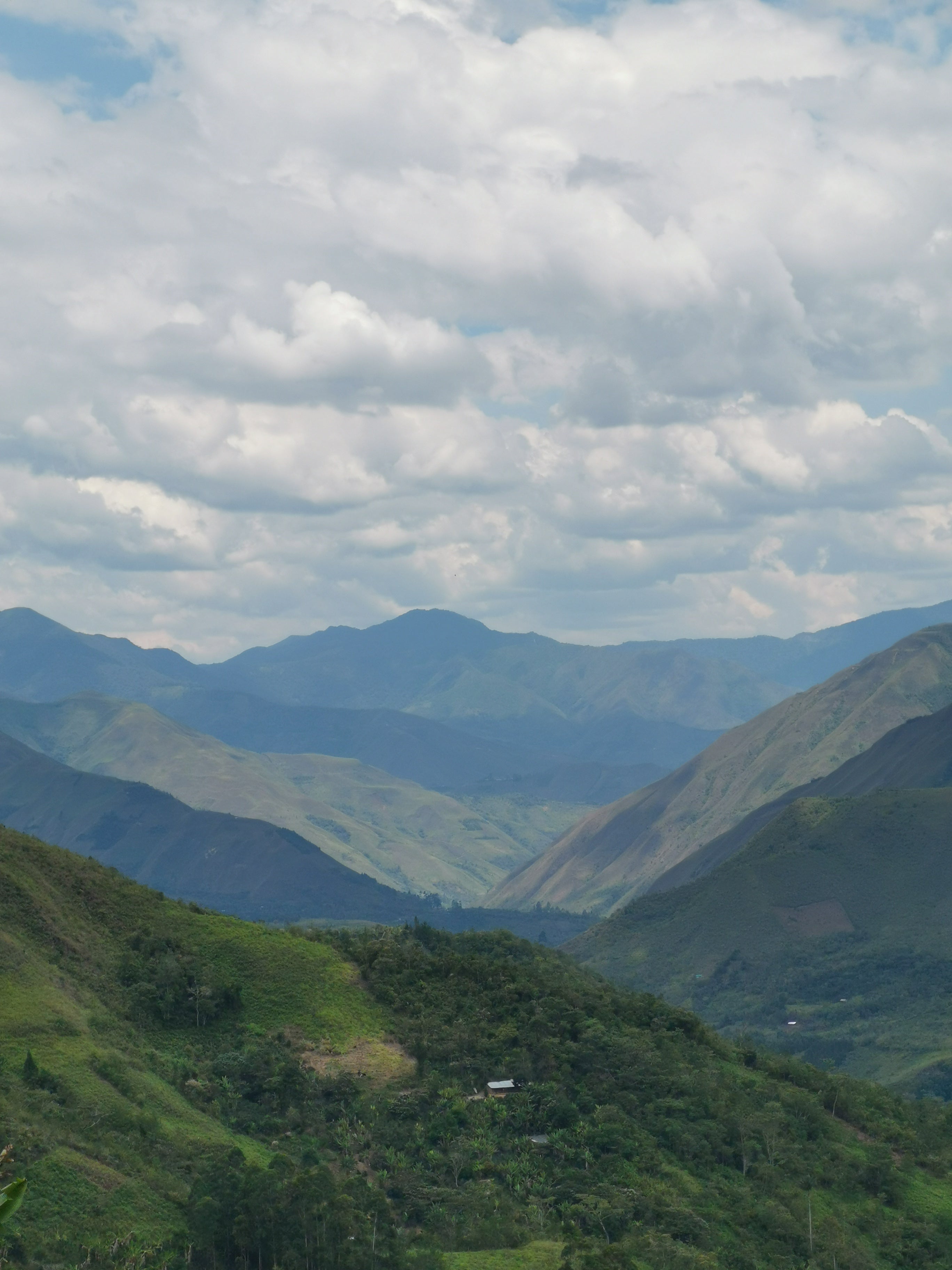 Peru landscape with mountains in the distance.